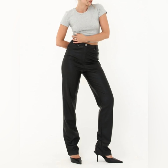 Rumored - Morrison Pant - vegan leather - black - size small (nwt) - Picture 1 of 4
